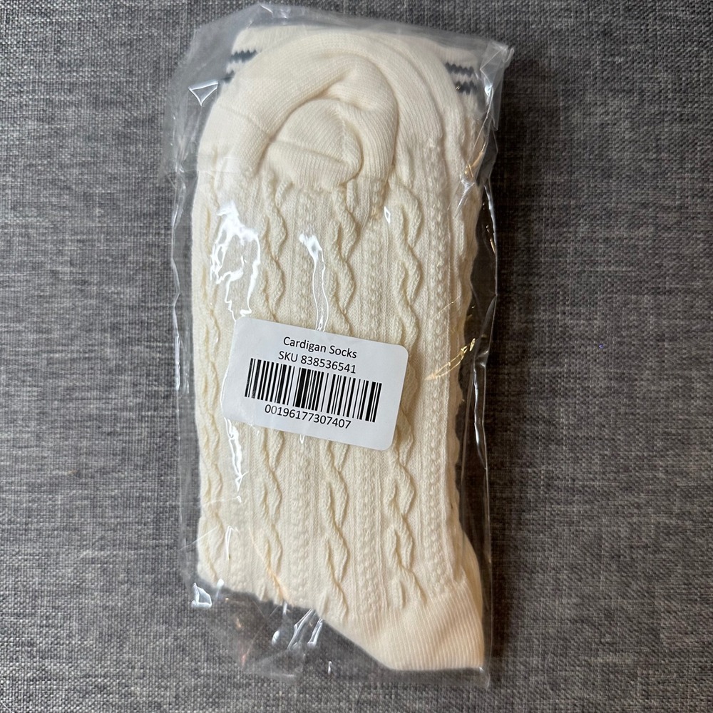 NEW Rare Taylor Swift Folklore Cardigan Cable Knit Socks Unopened Authentic - Picture 2 of 3